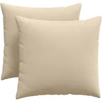 vidaXL Coussins de canapé 2 pcs Crème 45 x 45 cm tissu