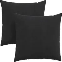 vidaXL Coussins de canapé 2 pcs Noir 60 x 60 cm