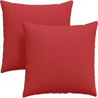 vidaXL Coussins de canapé 2 pcs Rouge 80 x 80 cm tissu