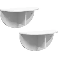 vidaXL Étagère Murale 2 pcs Blanc 38 x 19 x 19 cm Bois d'ingénierie