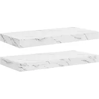 vidaXL Étagères Murales 2 pcs Marbre blanc 50 x 23,5 x 4 cm