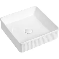 Mexen Grovo lavabo à poser rainuré 41 x 41 cm, blanc - 22304100