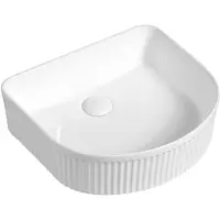 Mexen Grovo lavabo à poser cannelé 40 x 35 cm, blanc - 22304000