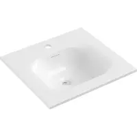 Mexen Vela lavabo à encastrer dans le plan de travail 51 x 46,5 cm, blanc brillant - 25235000