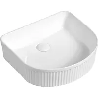 Mexen Grovo lavabo à poser cannelé 41 x 36 cm, blanc - 22304200