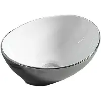 Mexen Elza lavabo à poser 40 x 33 cm, Silver/White - 21014079