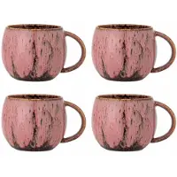 Bloomingville Ensemble de 4 tasses roses Rayen