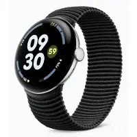 Google Pixel Watch 4 45mm, Gradient Stre (Élasthanne, Plastique, Polyester recyclé), Sangles de montre, Vert, Noir
