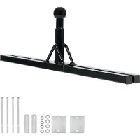 Wiltec Porte-vélos pour timon jusqu'à 80 kg en acier, adaptateur pour le montage du porte-vélos sur le timon des remorques et caravanes