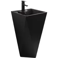 Mexen Ida lavabo à poser au sol 47 x 47 cm, noir mat - 26114670