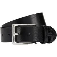 Hackett London Tack Stitch H Keeper Leather Belt Noir 34 Homme