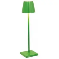 Zafferano Lampe De Table Led Poldina Pro Micro Apple Green, Rechargeable Et Dimmable Avec Une Autonomie Allant Jusqu'À 12 Heures