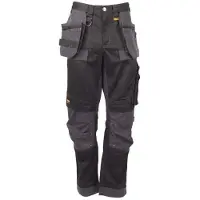DeWalt Pantalon de travail Harrison pour hommes, coupe régulière, noir/gris, 32W / 31L