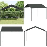 The Living Store Pavillon de jardin anthracite 4x3 m acier et toile