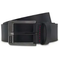 HUGO Ceinture 'Grover_Sz35' noir / argent