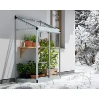 Palram - Canopia Serre de jardin adossée 0.75m² argent - Palram - 702969 - lean to