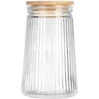 By Lille Vilde | Bocal à provisions - Transparent - 1 L - Avec Couvercle Et Joint - Rangement Cuisine