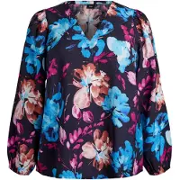Zizzi Chemisier 'MCLARU' marine / azur / rouille / rose foncé