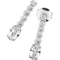 Smart Jewel Boucles d'oreilles argent / blanc