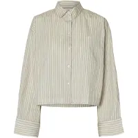 Selected Chemisier 'SLFASTHA' beige foncé / blanc