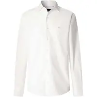 Hackett Ess Texture Long Sleeve Shirt Blanc XL Homme