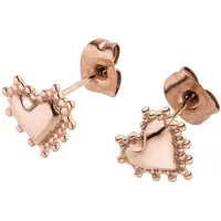 Purelei Boucles d'oreilles 'Delicate Heart' or rose