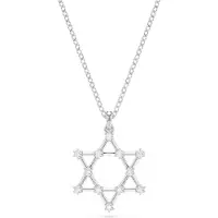 Swarovski Pendentif Insigne, Taille Ronde, Étoile, Blanc, Métal Rhodié