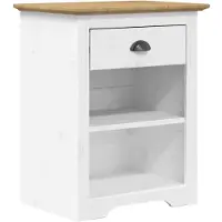 vidaXL Table de chevet BODO marron 53x38,5x66 cm bois de pin massif