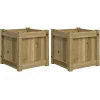 vidaXL Jardinières 2 pcs bois de pin imprégné