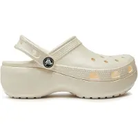 Crocs Chaussures Classic Platform Glitter Clog W Chalk 2072410WV