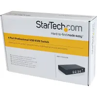 StarTech.com 4 Port Vga Usb Kvm Switch With Docking Station Noir