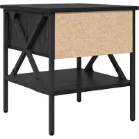 vidaXL Table de chevet avec tiroir 2 pcs Chêne noir 40 x 42 x 45 cm
