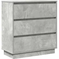 vidaXL Cabinet de chevet avec tiroir avec Gris béton 71 x 34.5 x 75 cm