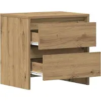 vidaXL Cabinet de chevet 2 pcs chêne artisanal 45 x 34 x 44.5 cm