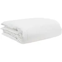 vidaXL Ensemble couette et oreiller 3 pcs Blanc Plume de duvet