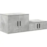 vidaXL Armoire de rangement Gris béton 127 x 41 x 40 cm