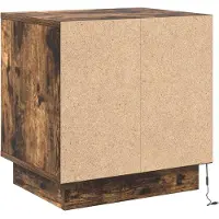 vidaXL Cabinet de chevet avec Chêne fumé 44 x 34,5 x 45 cm