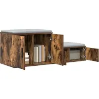 vidaXL Armoire de rangement Chêne fumé 127 x 41 x 40 cm