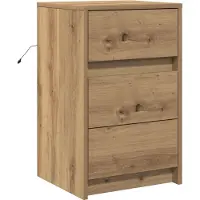 vidaXL Cabinet de chevet avec tiroir chêne artisanal 38 x 34 x 61 cm