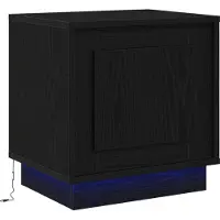 vidaXL Cabinet de chevet avec Noir 44 x 34,5 x 45 cm Bois d'ingénierie