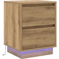 vidaXL Cabinet de chevet avec tiroir Chêne artisanal 39 x 34.5 x 50 cm
