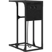 vidaXL Table de chevet Chêne noir Bois d'ingénierie