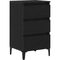 vidaXL Cabinet de chevet Chêne noir 40 x 35 x 70 cm Bois d'ingénierie