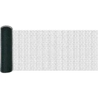 vidaXL Clôture hexagonale avec poteaux, 10 x 0,8 m, en acier revêtu de PVC