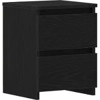 vidaXL Table de chevet avec tiroirs en chêne noir 30x30x40 cm