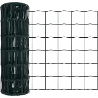 vidaXL Clôture Euro avec socle en béton, 25 x 0,6 m, en acier revêtu de PVC