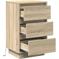 vidaXL Cabinet de chevet avec tiroir Chêne sonoma 39 x 34,5 x 65 cm