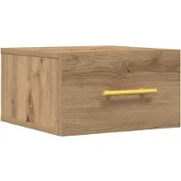 vidaXL Table de chevet, 35 x 35 x 20 cm, panneau de fibres de bois, imitation chêne artisanal