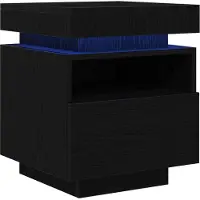 vidaXL Cabinet de Chevet avec tiroir Chêne noir 40 x 39 x 48.5 cm