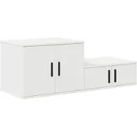 vidaXL Armoire de rangement Blanc 118 x 41 x 40 cm Bois d'ingénierie